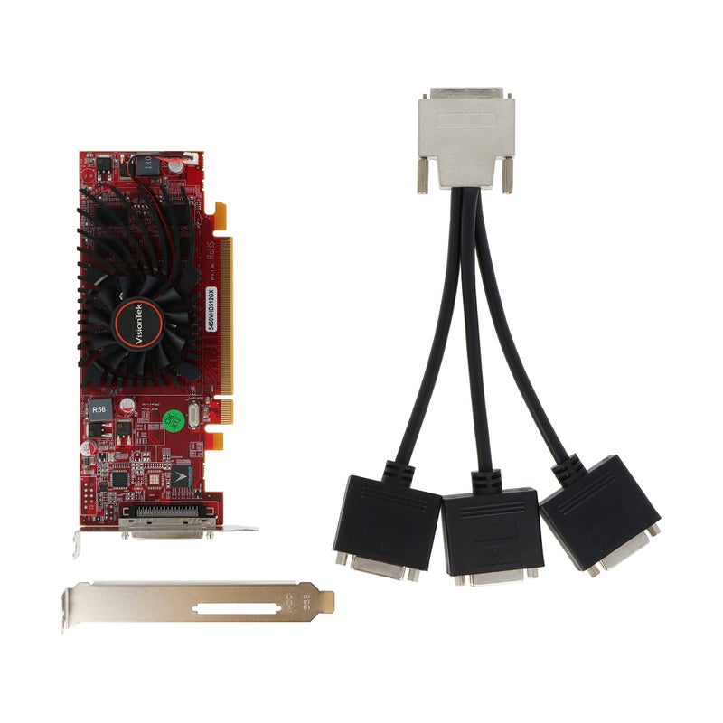 VisionTek Radeon 5450 SFF 512MB DDR3 3M (3x DVI-D) Graphics Card - 900344 - Image 2